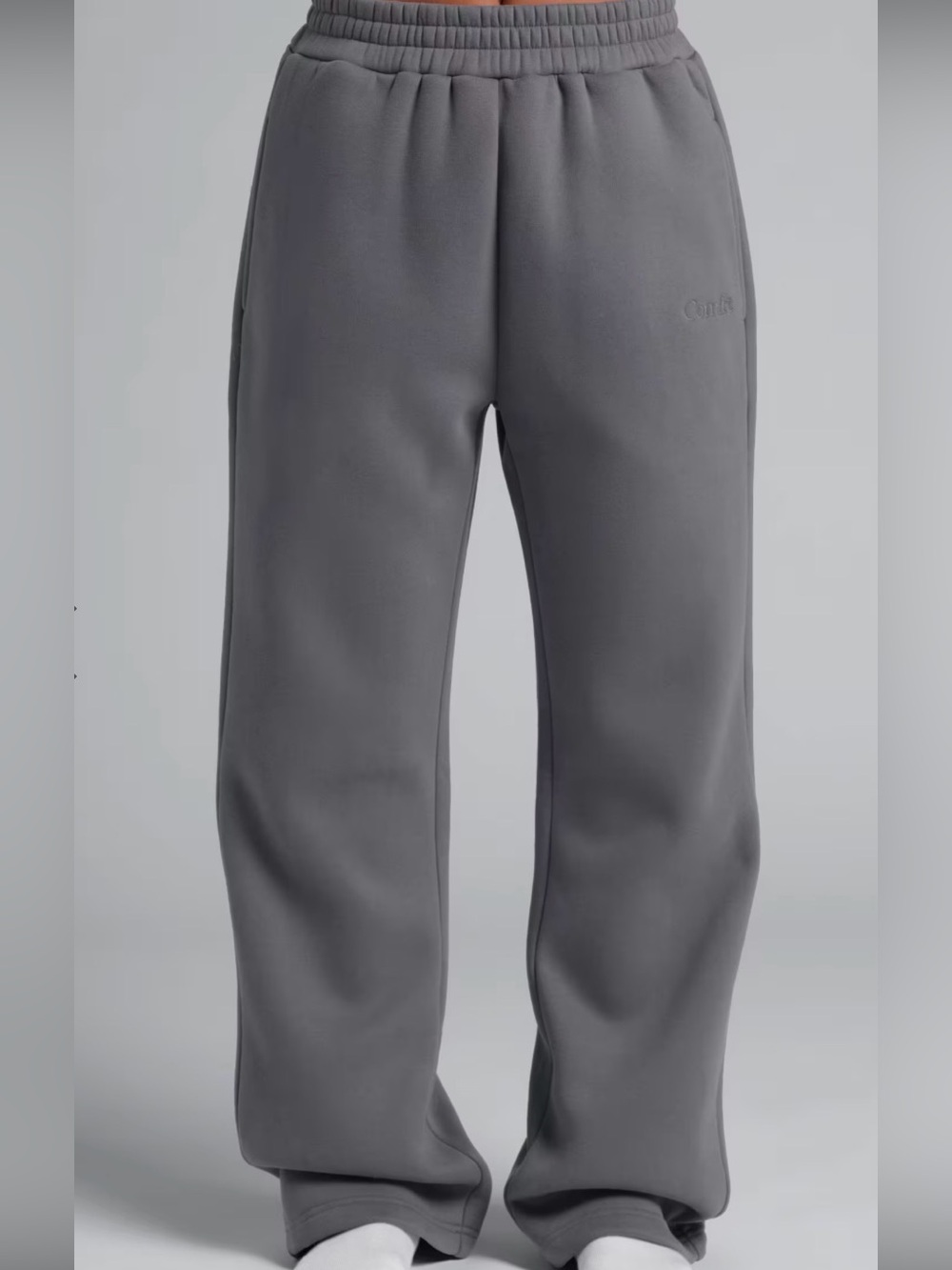 Comfrt Gray Wide-Leg Fleece Sweatpants